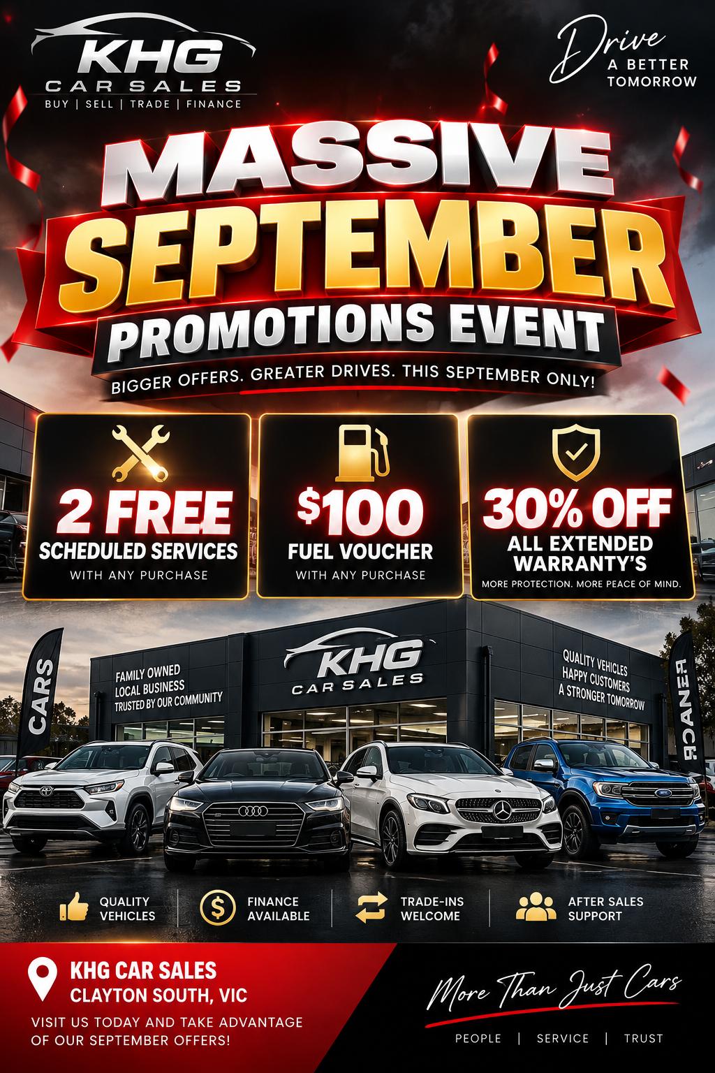 KHG Car Sales massive September promotions event